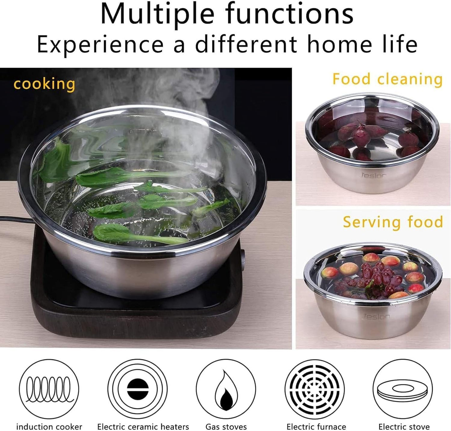 3 in 1 Multipurpose Strainer Drainer Cutter Colander