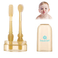 ShopLush 2-in-1 Baby Silicone Toothbrush & Tongue Cleaner